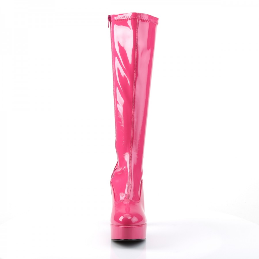 Exotica 2000 Gogo Boot Hot Pink Patent Funtasma