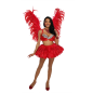 Red Medium Feathered Angel Wings