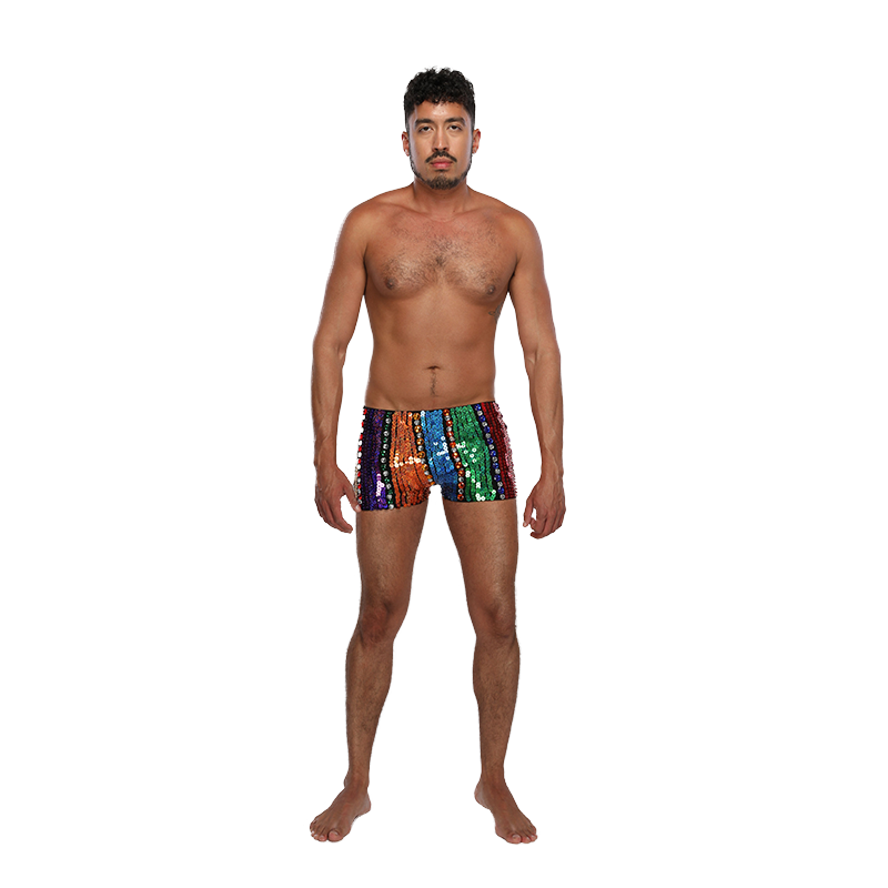 Rainbow Unisex Sequin Shorts