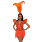 Orange Spike Duck Feather Shoulder Piece Orange Spike Duck Feather Shoulder Piece