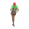 Mixed Colours Deluxe Diamanté Feather Dress