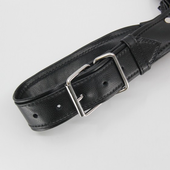 Black PU Bulldog Harness Brace