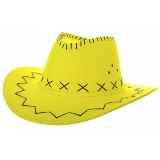 Neon Yellow Carnival Style Cowboy Hat