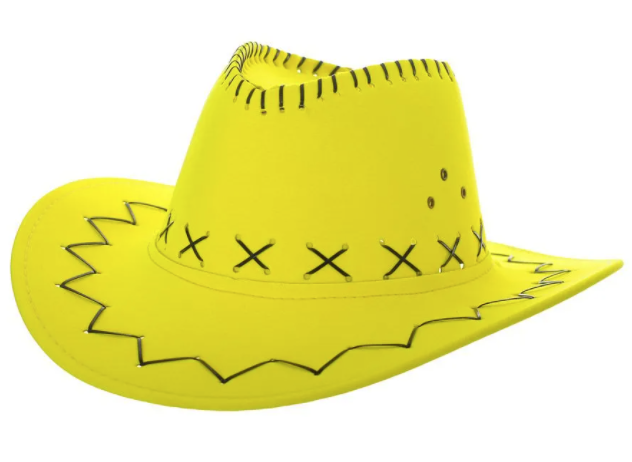 neon yellow cowboy hat