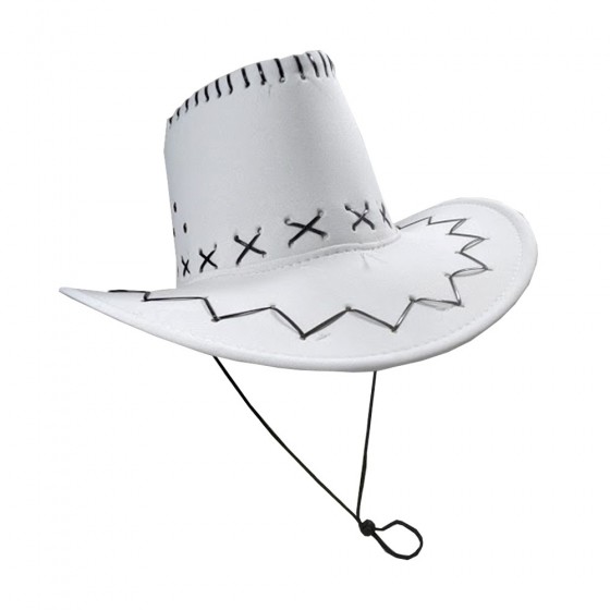 White Carnival Style Cowboy Hat
