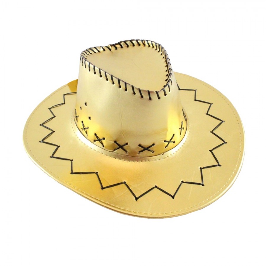 Gold Carnival Style Cowboy Hat