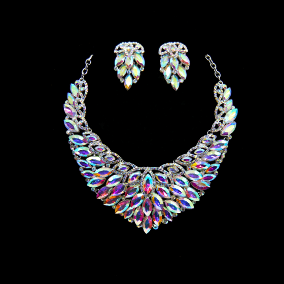 Aurora Borealis Crystal Diamante Jewellery Set-6