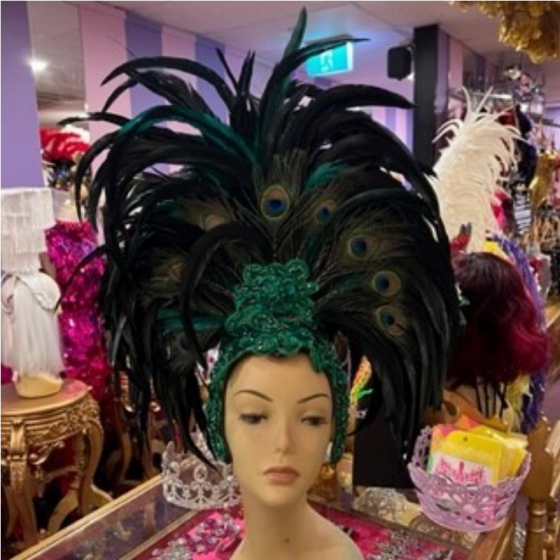 Peacock Showgirl Headpiece