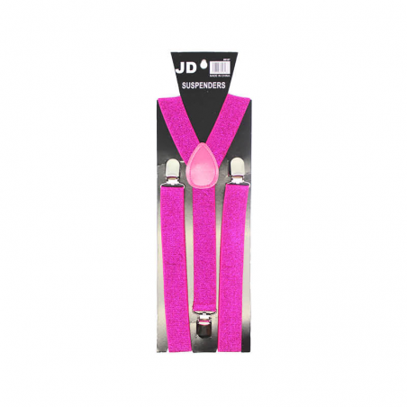 Hot Pink Glitter Suspenders