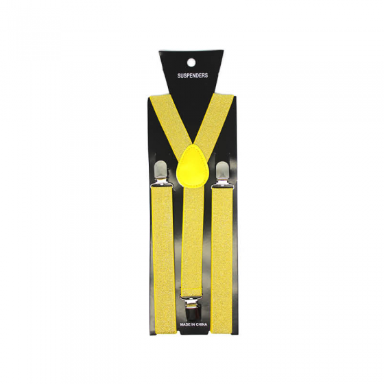 Yellow Glitter Suspenders