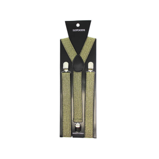 Black / Gold Glitter Suspenders