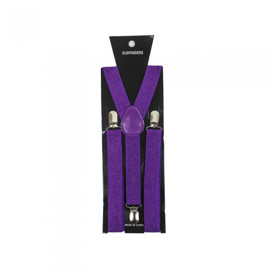 Purple Glitter Suspenders