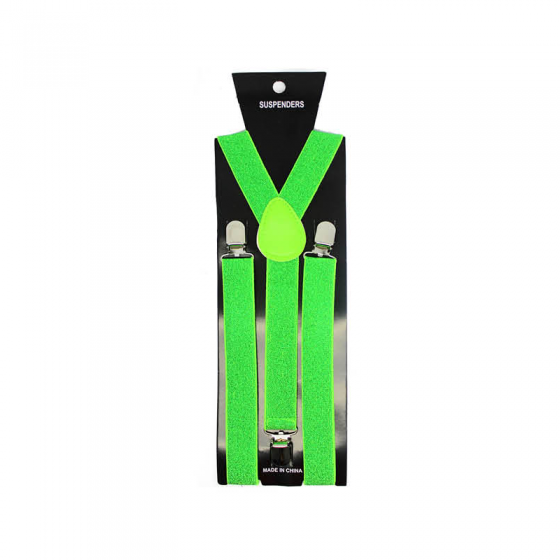 Lime Green Glitter Suspenders