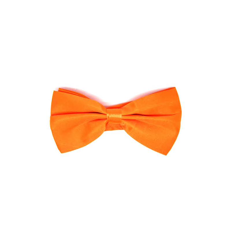 Orange Satin Bow Tie