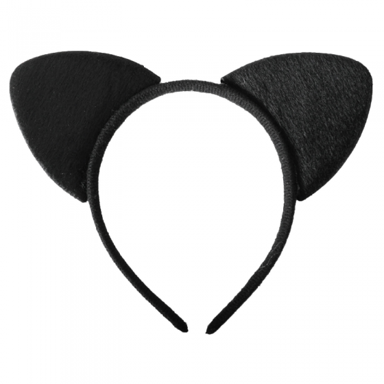 Black Felt Cat Ears Headband