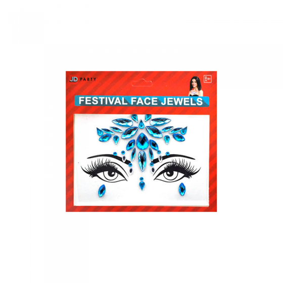 Blue Teardrop Diamante Face Jewel-1