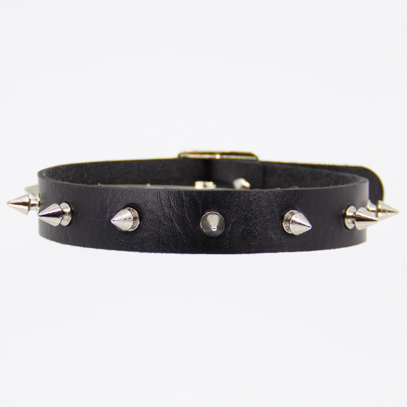 Spiked Faux Leather Choker