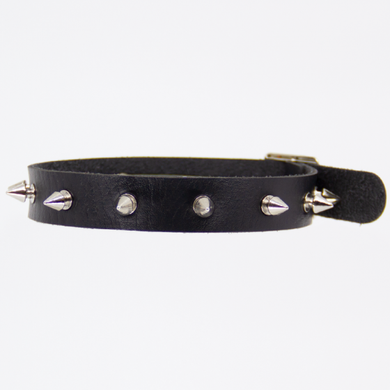 Spiked Faux Leather Choker