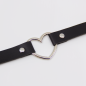 Heart Ring Faux Leather Choker