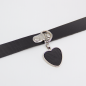 Heart Pendant Faux Leather Choker