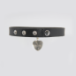 Heart Pendant Faux Leather Choker