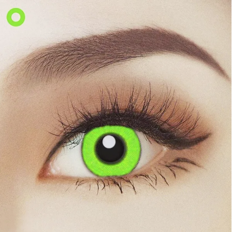 Crazy Lens Lime Green Contact Lens One Year