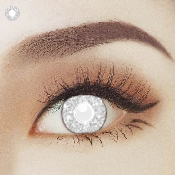 Crazy Lens Sparkle Silver One Year Contact Lens