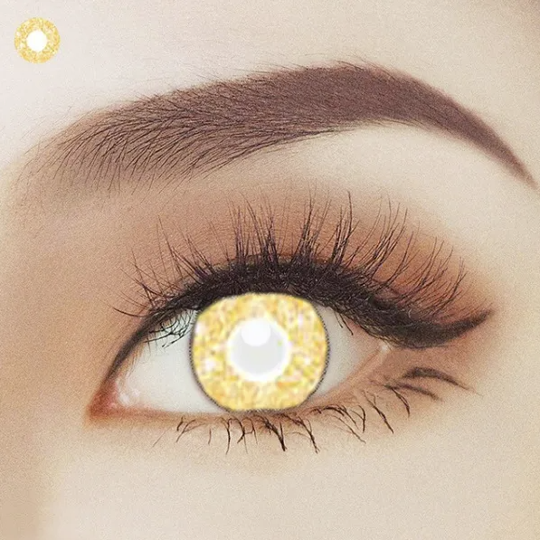 Crazy Lens Sparkle Gold One Year Contact Lens