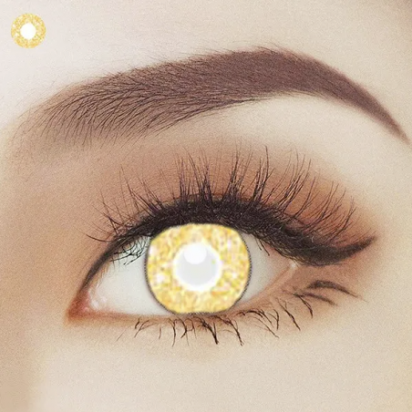 Sparkle Gold Contact Lenses One Year