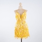 Yellow Low Back Diamond Cut Sequin Dress Yellow Low Back Diamond Cut Sequin Dress