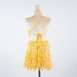 Yellow Low Back Diamond Cut Sequin Dress Yellow Low Back Diamond Cut Sequin Dress