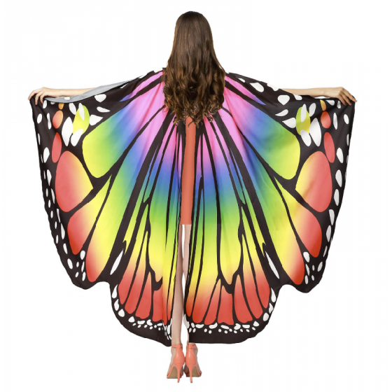 Rainbow Deluxe Butterfly Cape