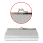 Silver Metallic Clutch Purse