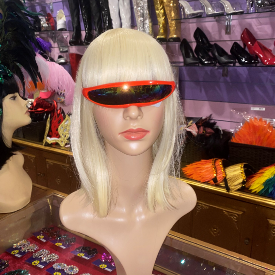 Red Frame Visor Sunglasses
