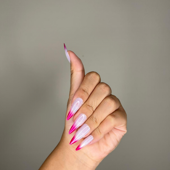 Pink Pearl Ombre Press On Nail Kit