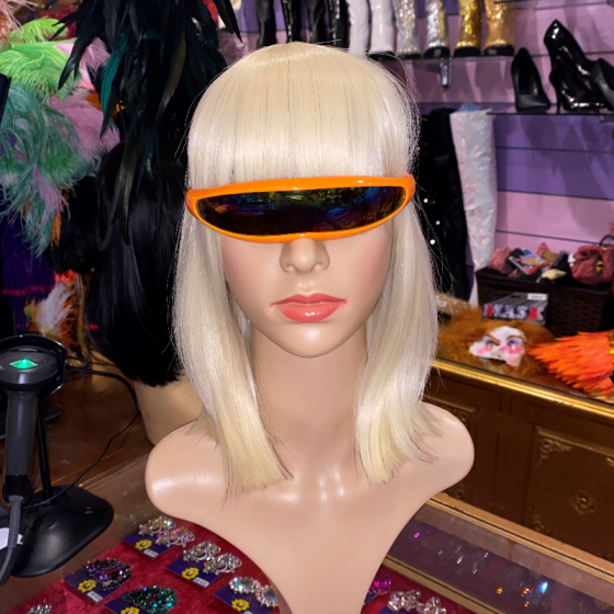 Orange Frame Visor Sunglasses
