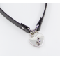 Heart Padlock Pendant Faux Leather Choker Heart Padlock Pendant Faux Leather Choker