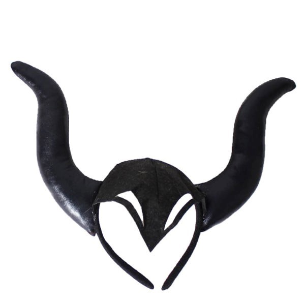 Black Evil Queen Horns Headpiece