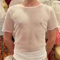 White Fishnet Short Sleeve Top White Fishnet Short Sleeve Top
