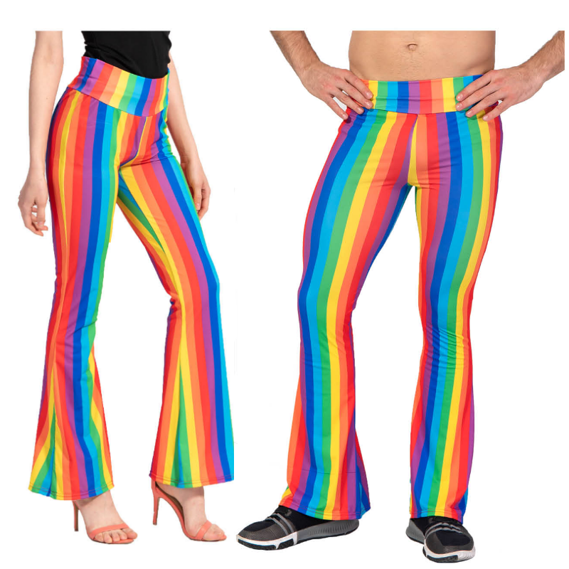 Rainbow Drip & Dazzle Flare Pants for Pride