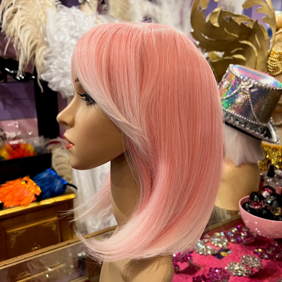 Carmen Light Pink and White Mid Length Synthetic Wig