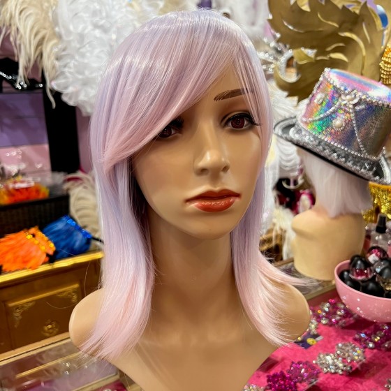 Carmen Lilac and White Mid Length Synthetic Wig