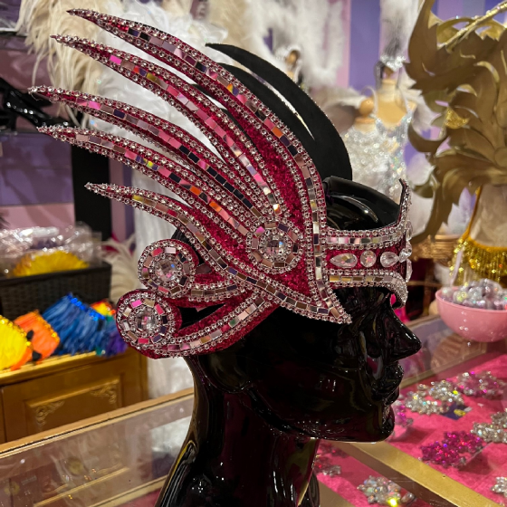 Hot Pink Glitter Grecian Mirrored Headpiece