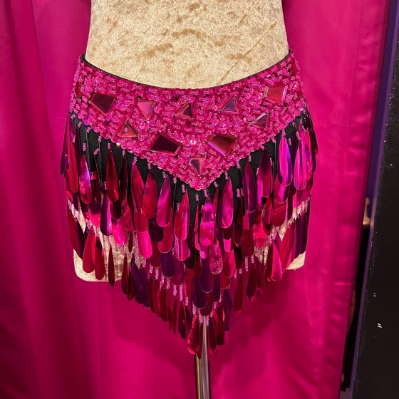 Hot Pink Teardrop Sequin Skirt