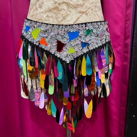 Multi Colour Teardrop Sequin Skirt