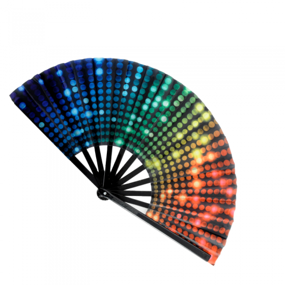 Rainbow Spectrum Plas Clacking Fan