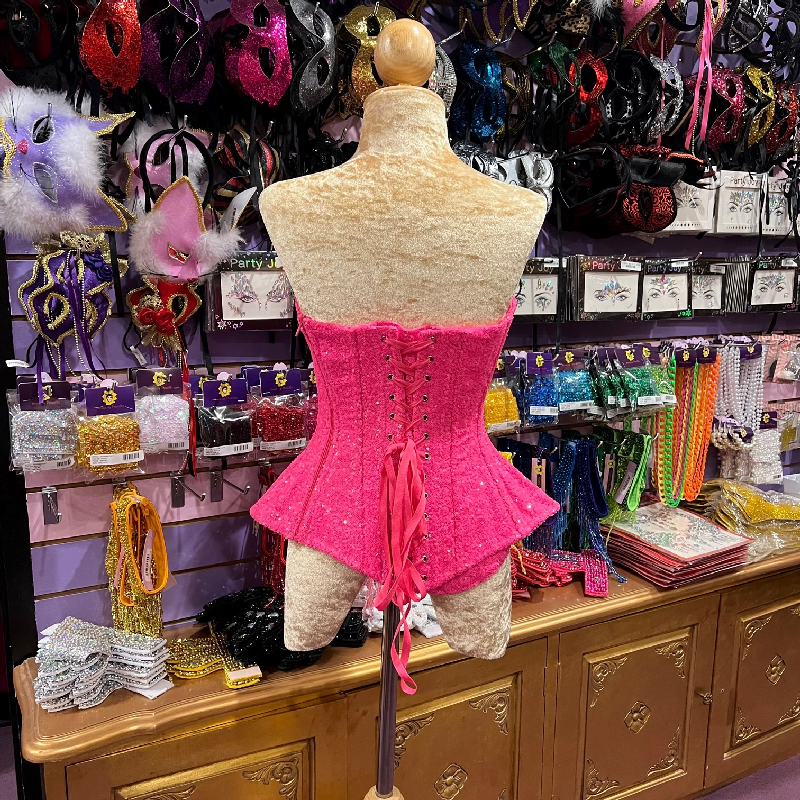 Neon Pink Candy Sequin Corset