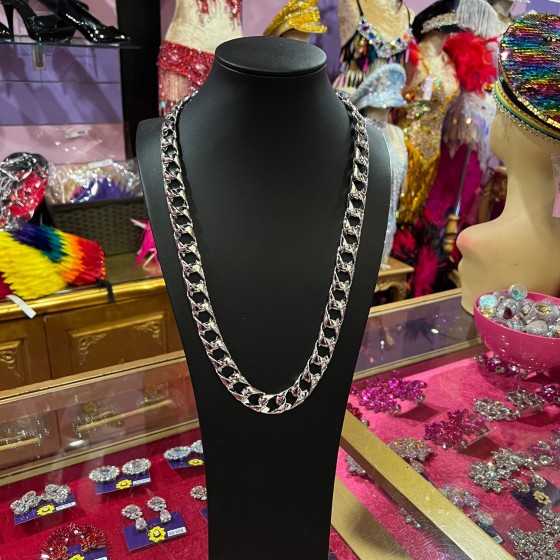 Silver Plastic Chain Necklace
