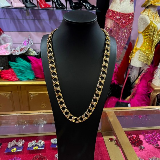 Gold Plastic Chain Necklace