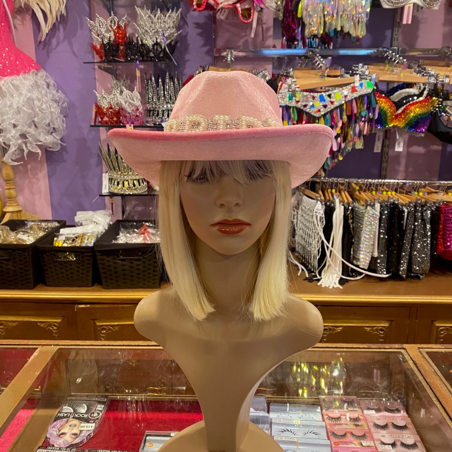 Pink Velveteen Bride Hat